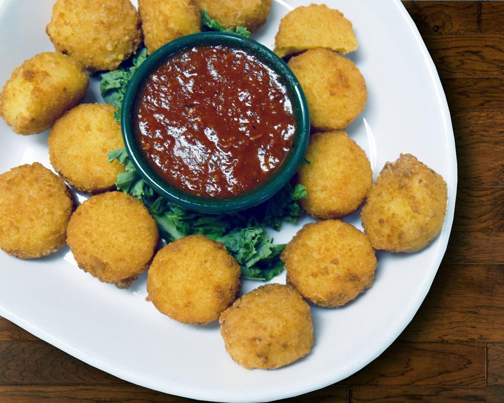 Breaded Mushrooms · 8 oz. of whole button mushrooms lightly coated with breading.