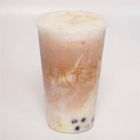 Cotton Cheesecake Milk Tea with Bubble · with Cotton Cheesecake, Pu-erh Tea and Milk