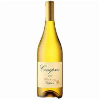 Compass Chardonnay 2018 'California' · Ripe pineapple, golden apple, and Anjou pear flavors are balanced by citrus notes and a smoo...