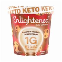 Enlightened Caramel Chocolate Double Dough Keto Ice Cream (16 oz) · Two decadent flavors of ice cream and two kinds of craveable dough add up to keto dessert he...