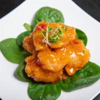 Jump and Jack Shrimp · Crispy fried shrimp tossed in our delicious homemade sauce.