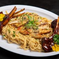 Lamb Chop with Pasta · 3 lamb chops served with 1 main dish and side of choice
