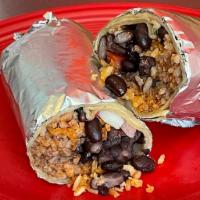 El Barrio Rice and Beans Burrito by Papalote · By Papalote Mexican Grill. Black beans, spanish rice, and salsa fresca. Contains gluten, and...