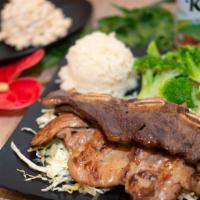Hawaiian BBQ Mix · Mouthwatering BBQ chicken & BBQ short ribs. A true meat lover's favorite.