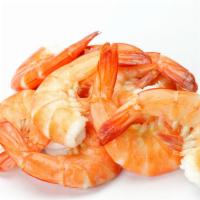 Steamed Shrimp · Large wild-caught shrimp steamed and served in garlic-butter sauce and old bay.