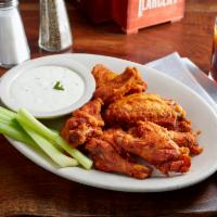 Wings · 10 jumbo chicken wings served with celery and choice of dressing