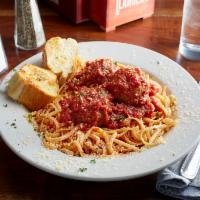 Spaghetti and Meatballs  · Homemade marinara.