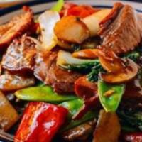 71. Roast Pork with Mixed Vegetable · Served with white rice.