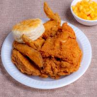4. 3 Piece Combo · 3 piece of chicken, small side, biscuit 