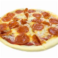 Medium (8 slices) · Our pizza dough is made from scratch daily, topped with our signature sauce, and fresh cut v...