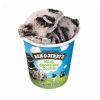 Ben and Jerry's Mint Chocolate Cookie Pint Ice Cream · Peppermint Ice Cream with Chocolate Sandwich Cookies