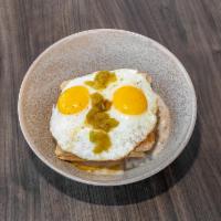Am Pot Pie · Flaky puff pastry with sunny eggs, spicy pork sausage gravy and hash browns.