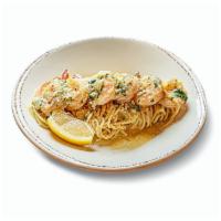 Shrimp Scampi Plate · Spaghetti, jumbo shrimp, garlic butter, lemon.
