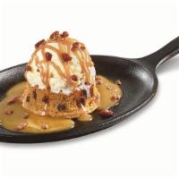 Pecan Panookie · Warm chocolate chip cookie filled with molten chocolate, topped with premium vanilla ice cre...