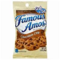 Famous Amos Cookies · A bag of famous amos chocolate chip cookies.