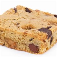 Toffee Crunch Blondie · Butterscotch brownie with chocolate and toffee chunks