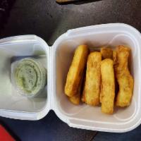 Yuca Frita  Fries 8 · 8 pieces. Served with side of cilantro garlic sauce.