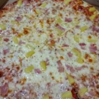 Hawaiian Pizza · Pizza sauce, ham and pineapple.