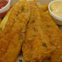 Crispy Cod Fingers · 6 oz of cod fingers, choice of one dipping sauce and choice of one side.  We recommend the W...