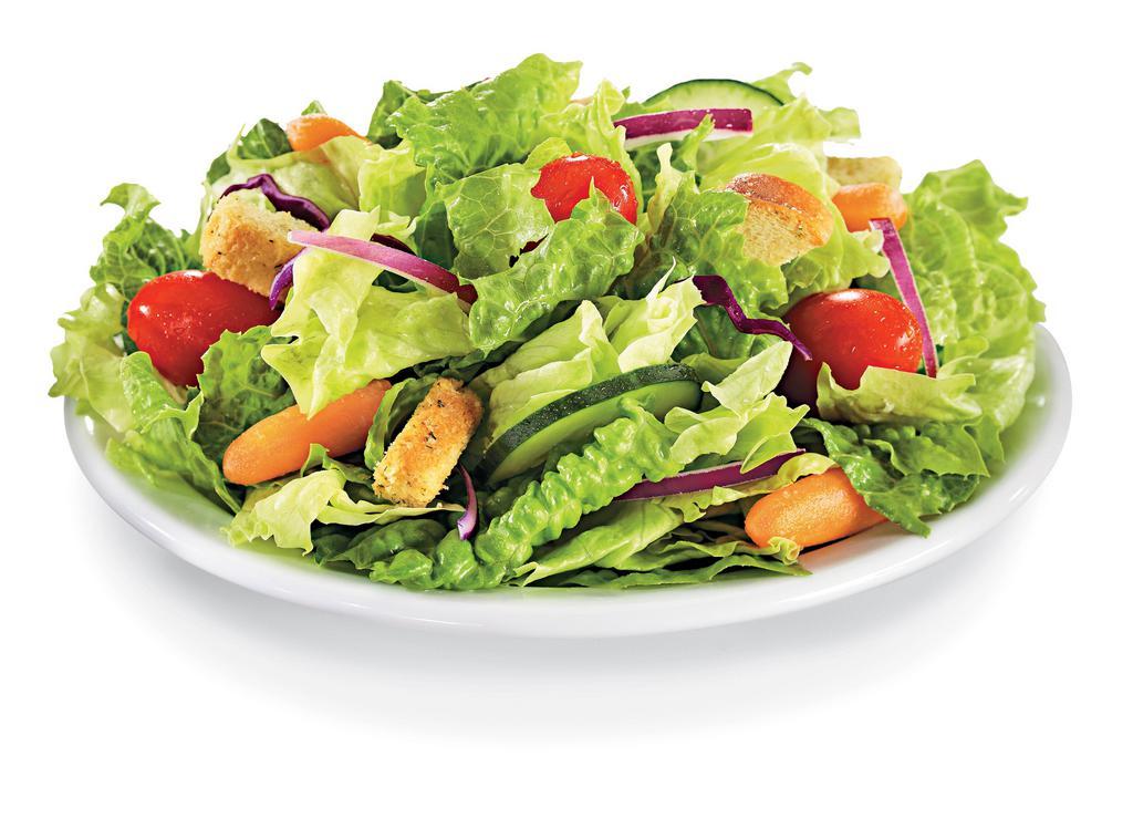 Greek Salad · Romaine lettuce, tomatoes, cucumber, feta cheese and Kalamata olives with Greek vinaigrette.