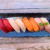 8pc Sushi Special · 8 pieces sushi( 2 pieces tuna, 2 pieces salmon, 2 pieces yellowtail and 2 pieces albacore).