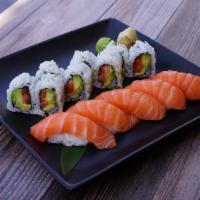 Salmon Sushi Special  · 5 pieces salmon sushi, 8 pieces of salmon avocado roll.