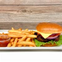 Angus Burger Combo · Fresh 6oz premium 100% all-natural Angus patty served with lettuce and tomato on a warm and ...