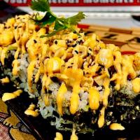 Elote Roll · Manila-based roll topped with roasted corn and spicy mayo