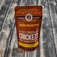 Dark Chocolate Covered Crickets · These toasted farmed crickets are hand dipped in guittard's bittersweet dark chocolate and t...