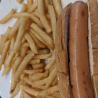 Kids Hot Dog with French Fries · Fried potatoes. 