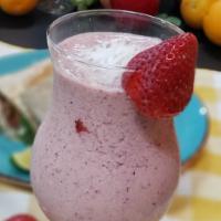 Strawberry Classic Protein Shake · Banana, strawberry, skim milk and 23 grams of strawberry whey protein.