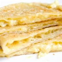 Cheese Only Quesadilla · Cheddar cheese and provolone cheese.