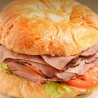 Roast Beef Lunch Sandwich · Served with cheese, tomato, onion, lettuce, pickles, jalapenos, mayo, mustard and choice bre...