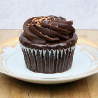 Chocolate and Peanut Butter (The Ron Bennington) · A Cupcake Wars Winner! Chocolate cake filled with peanut butter,  topped with chocolate gana...