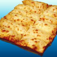 Large Cheesy Bread · 16 pieces with mozzarella, garlic butter, and Romano
