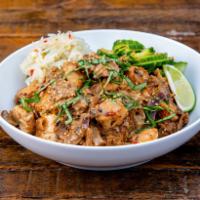 BYO Peanut Satay Bowl · Build your own bowl with our housemade peanut satay sauce. Pick your own veggies, protein, b...