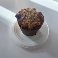 Cranberry Walnut Muffin · Soft baked muffin with cranberries and walnuts with a streusel topping!  Muffin selection ro...