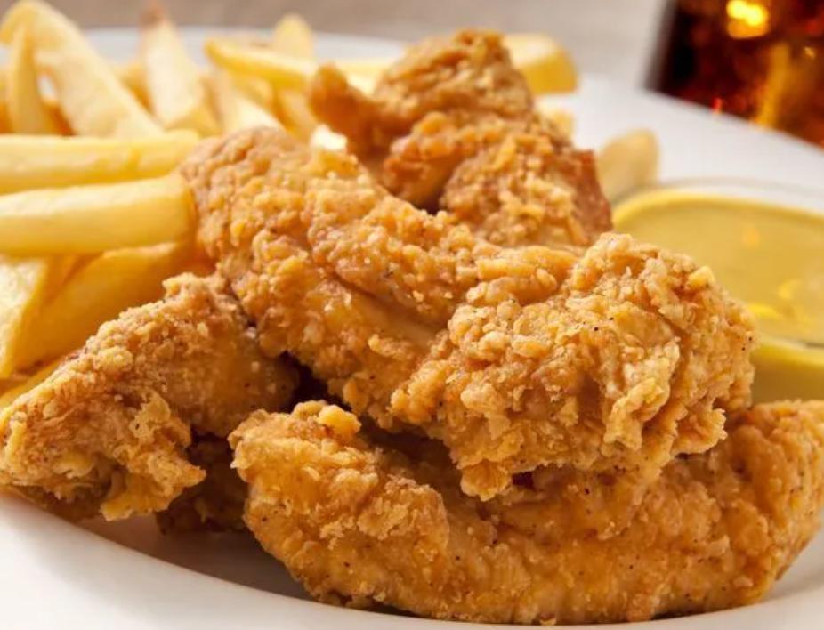 Chicken Tenders · Breaded or battered crispy chicken.
