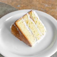 Cake · Tres leches cakes slice.