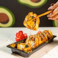 Crispy Bossanova Sushi Roll · Salmon tempura, bacon, cream cheese, avocado, sweet chili and eel sauce. Deep fried 10 pieces.