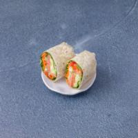 Vegan Wrap · Spinach, tomato, sweet peppers, alfalfa sprouts, avocado, carrot, red vinegar and olive oil.