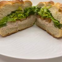 Tuna Sandwich · Home made Tuna Salad on a choice of bread, select the veggies you love! 