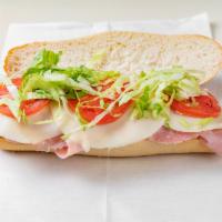 Italian Hero Sandwich Lunch · Ham, salami, pepperoni and provolone.