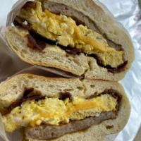 Sausage, Egg and Cheese Sandwich Breakfast · 