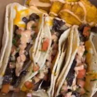 Skirt steak tacos  · Fresh grilled
Skirt steak (rare,medium, well done )
3 cheddar cheese mix pico de Gallo and s...