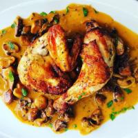 Marsala Chicken · Braised in Marsala wine with mushrooms, shallots, and fresh herbs, sweet, salty flavored, te...