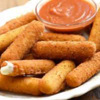 Mozzarella Sticks · Served on a bed of crispy lettuce, with our homemade Marinara sauce