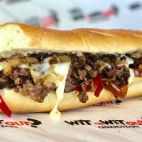 Heavyweight Cheesesteak · Weighing in at over 1.5 pounds of deliciousness!!! Choose Flat or Chopped, Witz or Witzout O...
