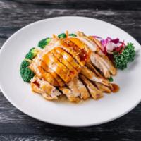 Chicken Teriyaki · Served with rice and miso soup or green salad.