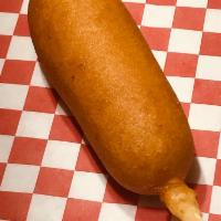 Corn Dog · A gourmet hot dog dipped in a sweet corn bread and fried to a crisp golden brown.